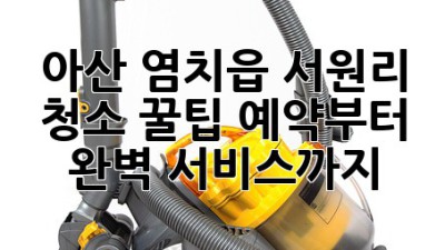 아산 염치읍 서원리 청소 꿀팁🍯: 예약부터 완벽 서비스까지!