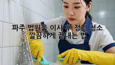 파주 법원읍 이사 후 정리, 청소🧹 깔끔하게 끝내는 법!✨